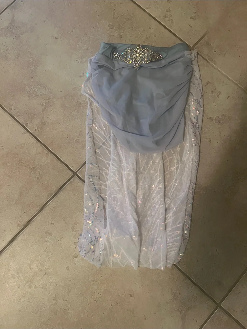 Weissman Light Blue and Silver Dance Costume I Try MC
